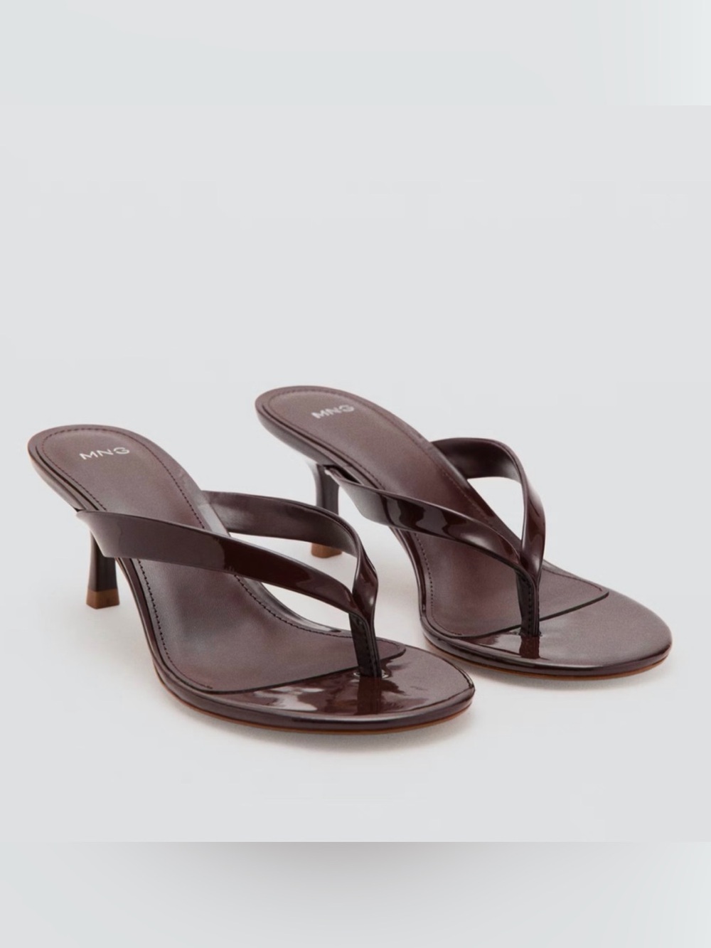 Mango MNG Strappy Heeled Sandals Chocolate 7.5